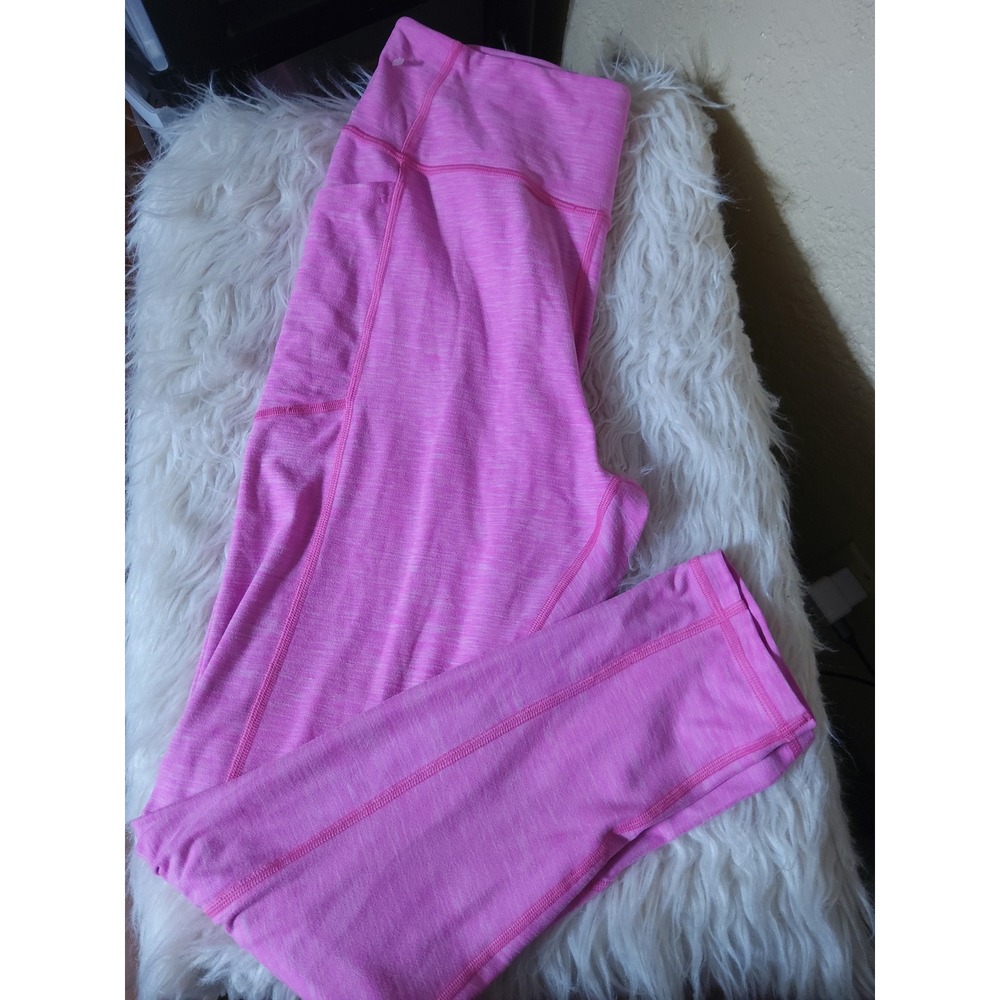 Victorias Secret Knockout High Rise Pocket Leggings Pink Space Dye Heathered L